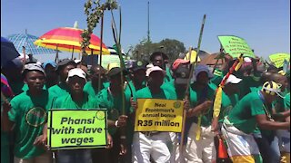 SOUTH AFRICA - Johannesburg - AMCU march (Video) (bwK)