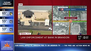 Large law enforcement presence responding to situation at Brandon bank