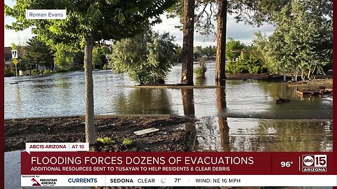 Flooding forces dozens of evacuations in Tusayan