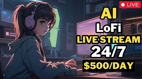 Create Monetizable LoFi Live Stream Channel with AI | AI Generated LoFi | Step by Step Tutorial