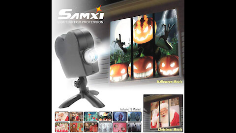 LED Halloween Projection Lamp 12 Patterns For Holiday Outdoor
