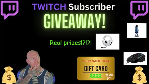 HYUGE twitch subscriber giveaways!