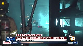 Generator believed to have sparked fire at South San Diego home