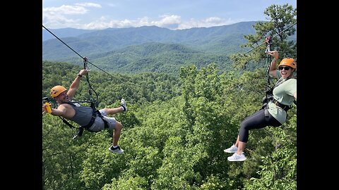 You MUST DO this in Gatlinburg Tennessee!! CLIMB WORKS Ziplines