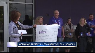 Gordmans presents $1k check to local schools