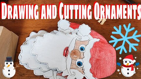 Drawing and Engraving Santa ornaments