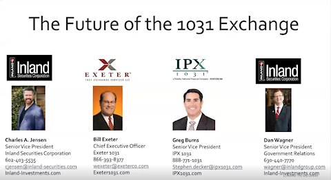 The Future of the 1031 Exchange - Legislative Update (May 2021)
