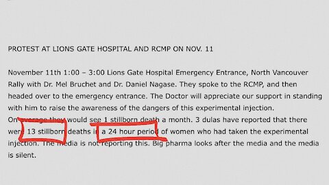 Canadian Hospital Has 13 Stillborn Births in 24 Hours ~ The Norm Is ONE Per Month! | 25.11.2021