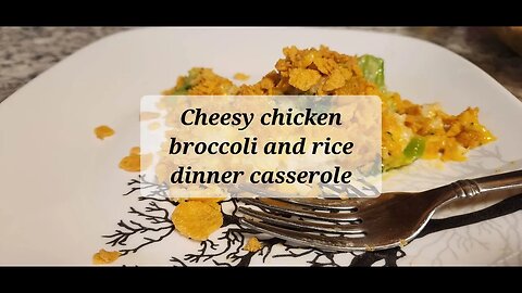 Cheesy chicken broccoli and rice dinner casserole #chickenrecipe