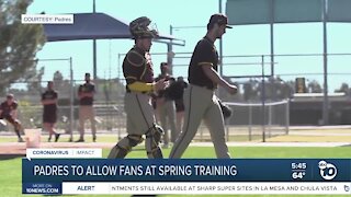 Padres to allow fans at Spring Training