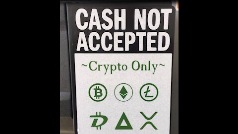 3D Printed No Cash Only Crypto Sign