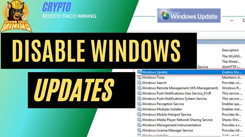 Disable Windows Update to Keep Rigs Mining