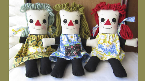 How to Sew a Simple Rag Doll, Polly Dolly Rag Doll is Easy to Sew