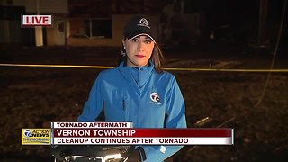 Cleanup continues after tornado in Vernon Township