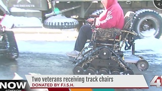 Two local veterans surprised with track chair donations