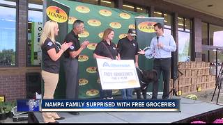 Nampa family surprised with free groceries