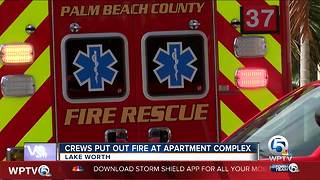 Crews put out fire at apartments in Lake Worth