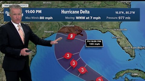 Strengthening Hurricane Delta roars toward Mexico's Yucatan
