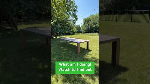 What am I doing with a large table in my yard? Watch to find out! Part 1 #shorts