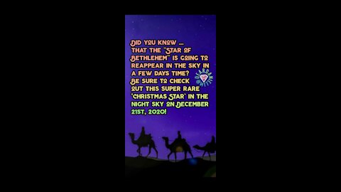 The Star of Bethlehem will be visible on Dec. 21st, 2020