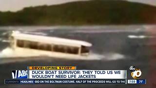 Duck boat survivor: they told us we wouldn't need life jackets