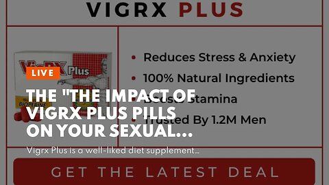 The "The Impact of Vigrx Plus Pills on Your Sexual Health: Possible Side Effects" Statements