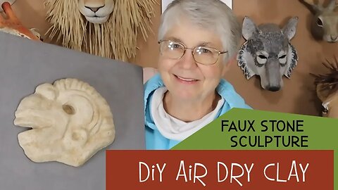 Faux Stone Sculpture Made with DIY Air Dry Clay