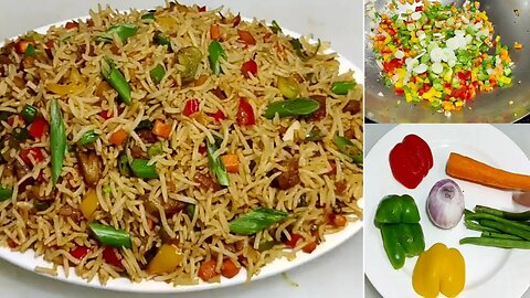 restaurant style tasty vegetables fried rice recipe | veg fried rice recipe | rice recipe