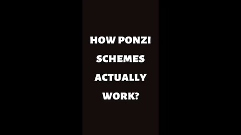 Ponzi Schemes: What You Need to Know #shorts