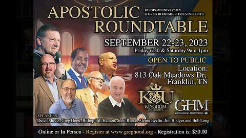 Apostolic Roundtable September 22-23 Franklin TN @DutchSheets22 @ciministries @rivercitychurch8152