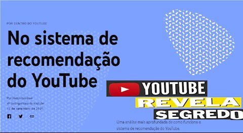 【Audiência no YouTube】Revelado o Segredo || Como funciona o sistema de recomendação do YouTube