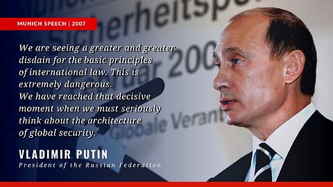 President Vladimir Putin speech at the Munich Security Conference 2007