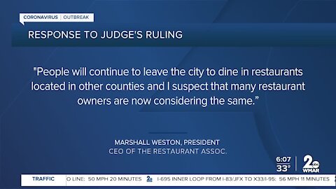 Circuit Court judge denies temporary restraining order against city’s ban on dining