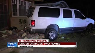 SUV slams into two North Park homes