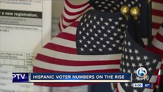Hispanics are becoming a fast growing segment of registered voters in Palm Beach County