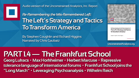 LEFT REPORT PART 1.4: The Frankfurt School, Lukács, Horkheimer, Marcuse, Reich