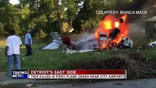 Two people killed following small plane crash in Detroit