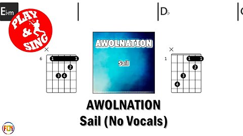 AWOLNATION Sail FCN GUITAR CHORDS & LYRICS NO VOCALS