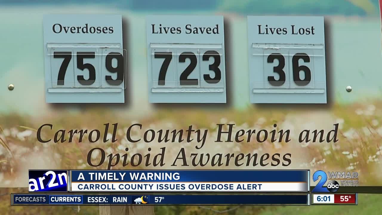 A timely warning as Carroll County issues overdose alert