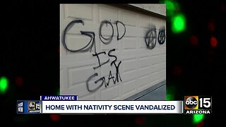 Vandals spray-paint offensive message on Ahwatukee couple's garage