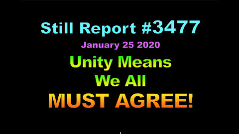 Unity Means We All MUST Agree!! , 3477