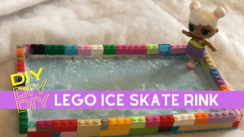 HOW TO MAKE A DIY LEGO ICE SKATING RINK FOR LOL DOLLS
