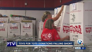 Toys for Tots donations falling short