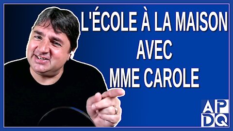 Mercredi 19:00 Mme Carole Martel va faire un Direct avec moi pour te parler de l'école à la maison