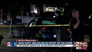 Man shot and killed in front of his home