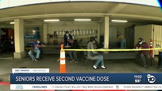 San Diego seniors receive second vaccine dose