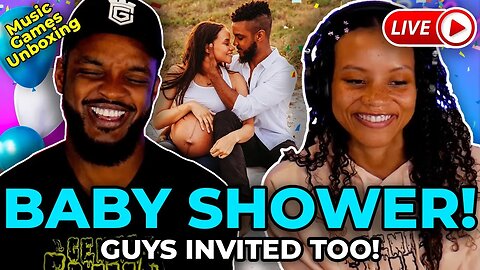 🔴 EPIC BABY SHOWER Live Stream! | Music Reactions, 100+ Gifts, & Games!