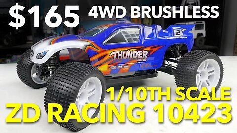 $165 4WD Brushless 1/10th Scale Truggy: ZD Racing 10423 Thunder