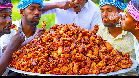 SPICY CHICKEN WINGS | Hot & Sweet Chicken Recipe Cooking In Village | Spicy Honey Chicken Wings Fry