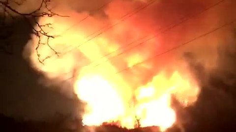 Massive fire near Auburn Hills